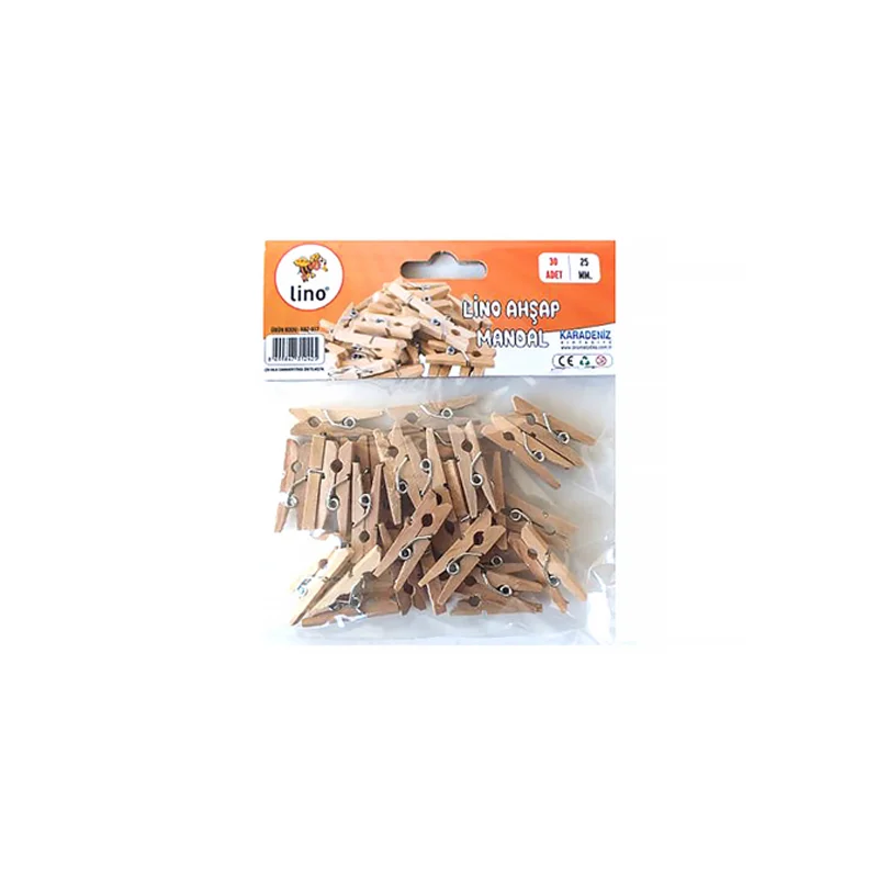 LINO RBZ-037 AHŞAP MANDAL 25 mm (Best)