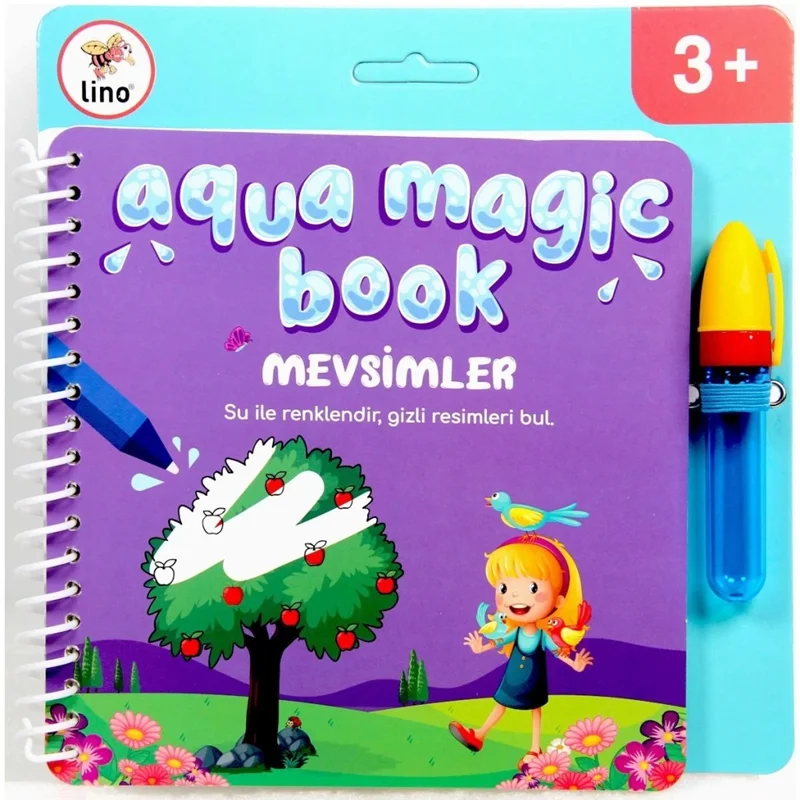 LINO TFL-1005 AQUA MAGIC BOOK MEVSİMLER SİHİRLİ BOYAMA KİTABI (Best)