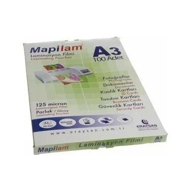 MAPİ A3 LAMİNASYON KAPLAMA 125mic.1021203 (KAMPANYA) (Best)