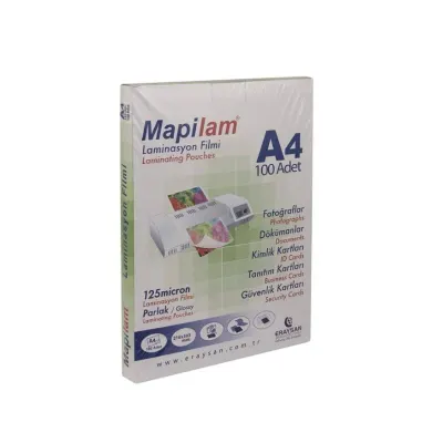 MAPİ A4 LAMİNASYON KAPLAMA 125mic. 1021204 (KAMPANYA) (Best)