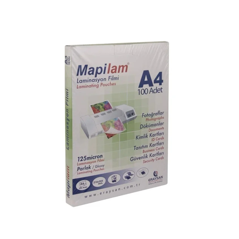 MAPİ A4 LAMİNASYON KAPLAMA 125mic. 1021204 (KAMPANYA) (Best)