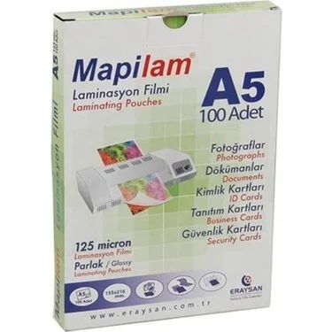 MAPİ A5 LAMİNASYON KAPLAMA 125mic.1021205 (KAMPANYA) (Best)