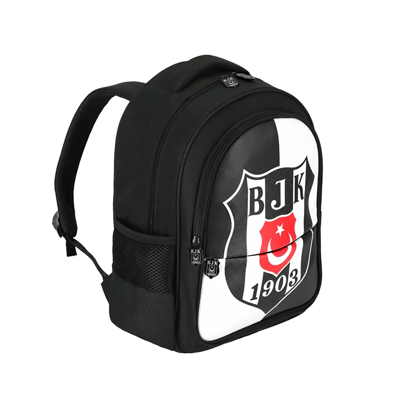 ME 25360 BEŞİKTAŞ BJK 1903 LOGO DESENLİ SUNİ DERİ OKUL ÇANTASI (Best)