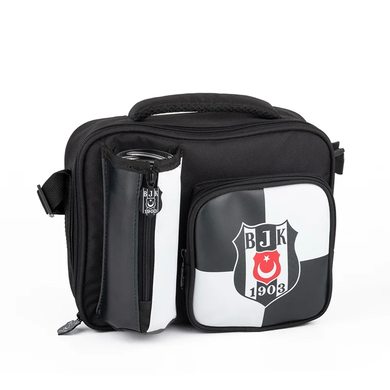ME 25362 BEŞİKTAŞ BJK 1903 LOGO DESENLİ SUNİ DERİ BESLENME ÇANTASI (Best)