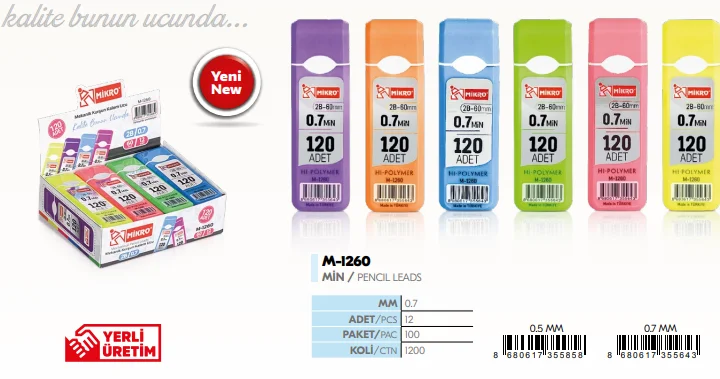 MİKRO M-1260 MİN 60 mm 07 (120 Lİ) 126007 (Best)