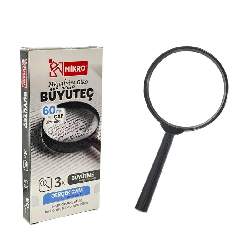 MİKRO MFG-7243-60 BÜYÜTEÇ 60MM GERÇEK CAM MAGNIFYING GLASS (Best)