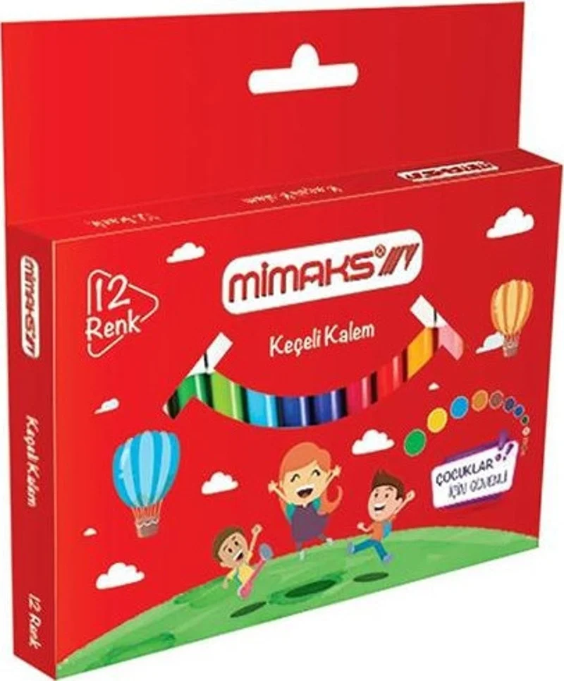 MİMAKS 12 RENK JUMBO KEÇELİ KALEM JFY-4513 (Best)