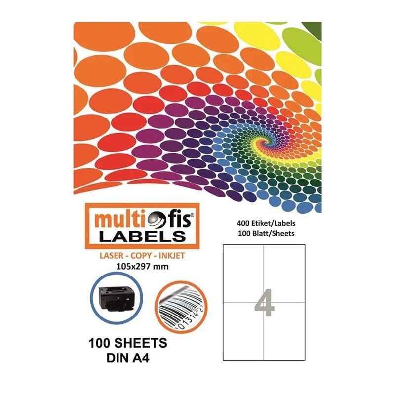 MULTİOFİS 105x148,5 mm LASER ETİKET 5204 (Best)
