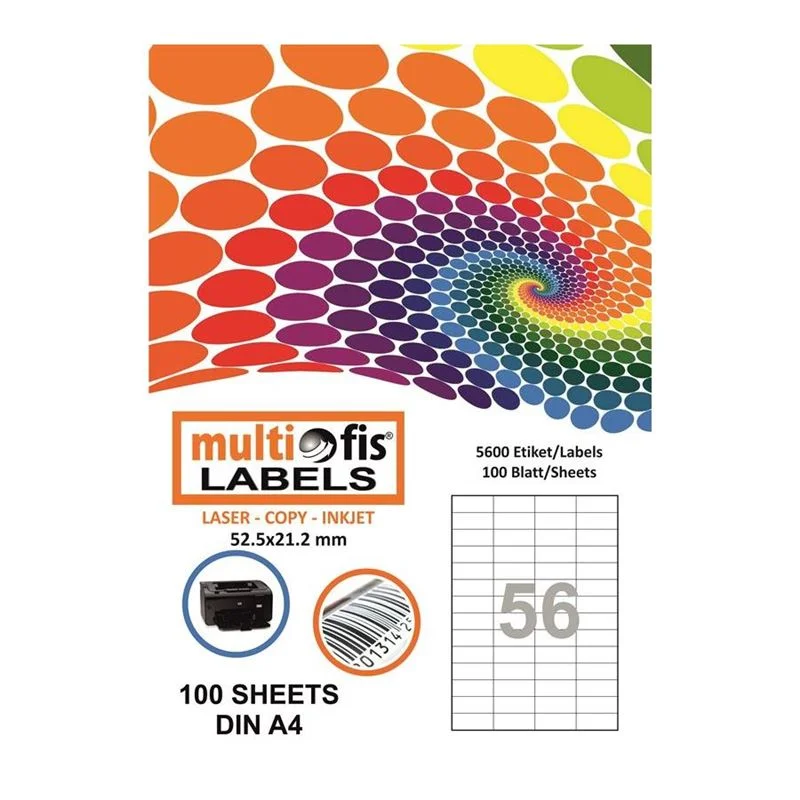 MULTİOFİS 52.5x21.2 mm LASER ETİKETİ '' İŞLEM YAPMA'' (Best)