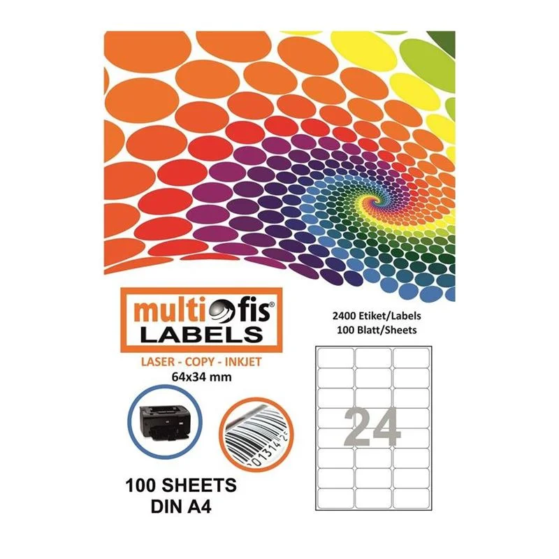 MULTİOFİS 64x34 mm LASER ETİKET 5022 (Best)