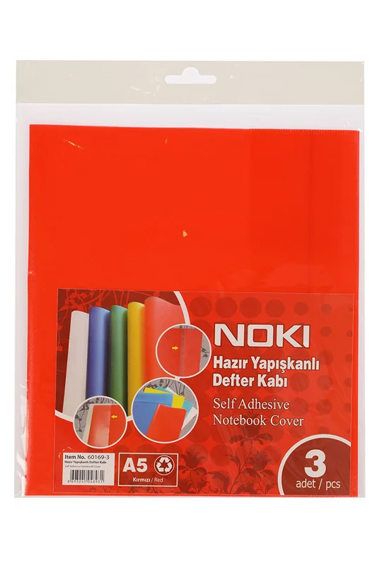 NOKİ A4 HAZIR DEFTER KABI KIRMIZI 10 LU 60164-10 (Best)