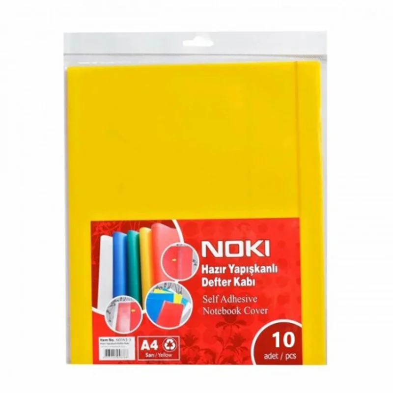 NOKİ A4 HAZIR DEFTER KABI SARI 10 LU 60163-10 (Best)