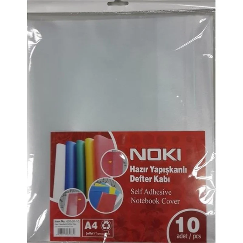 NOKİ A4 HAZIR DEFTER KABI ŞEFFAF 10 LU 60160-10 (Best)