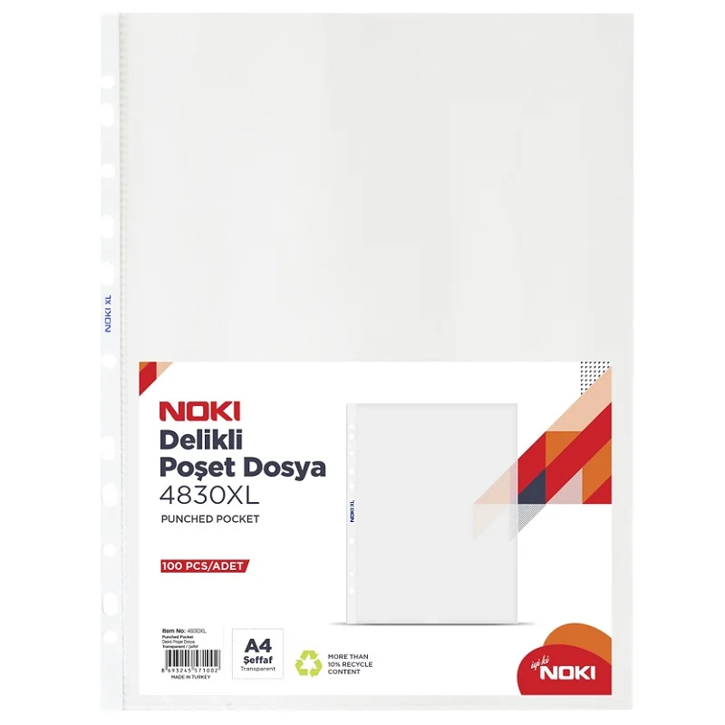 NOKİ A4 POŞET DOSYA XL100 LÜ 4830XL (Best)