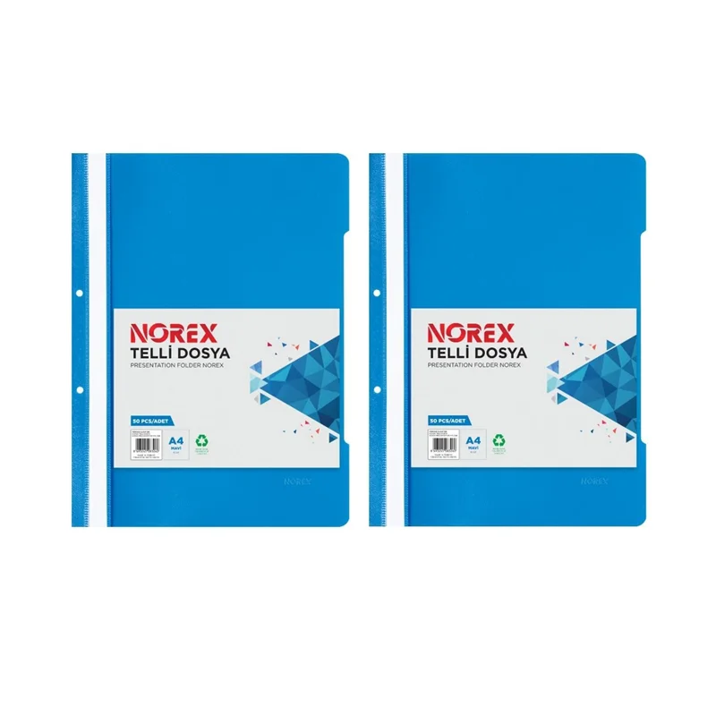 NOREX TELLİ DOSYA MAVİ 50 Lİ (Best)