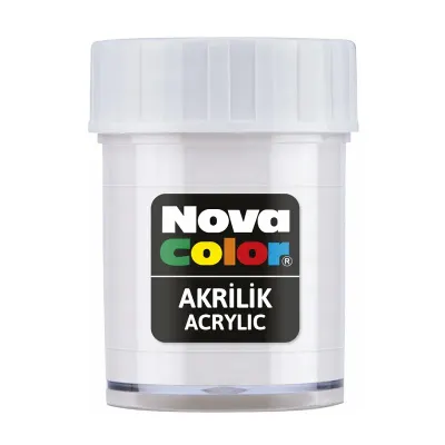 NOVA COLOR AKRİLİK BOYA BEYAZ ŞİŞE NC-173 (Best)