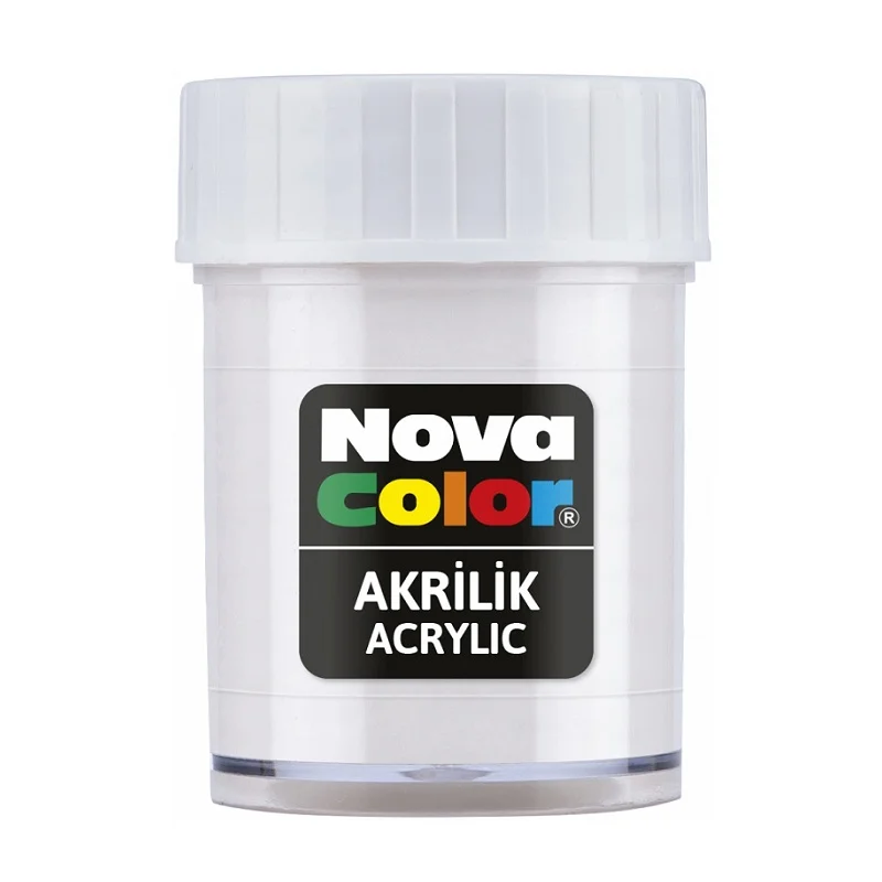 NOVA COLOR AKRİLİK BOYA BEYAZ ŞİŞE NC-173 (Best)