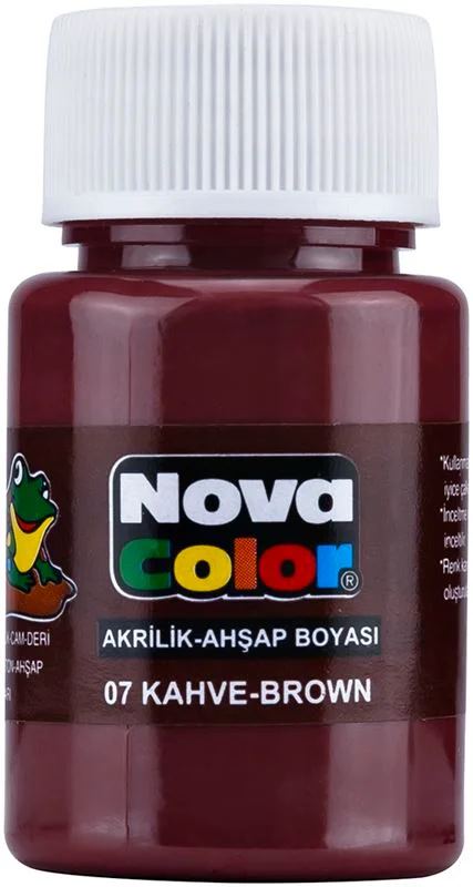 NOVA COLOR AKRİLİK BOYA KAHVE ŞİŞE NC-175 (Best)