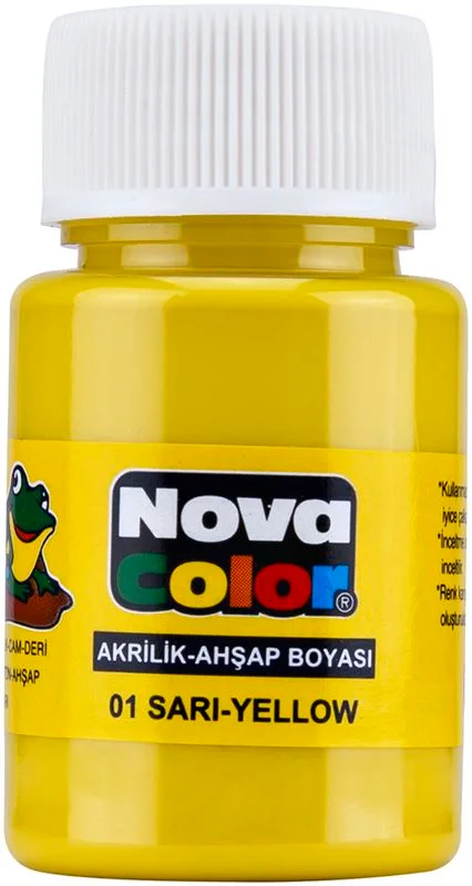 NOVA COLOR AKRİLİK BOYA SARI ŞİŞE NC-169 (Best)