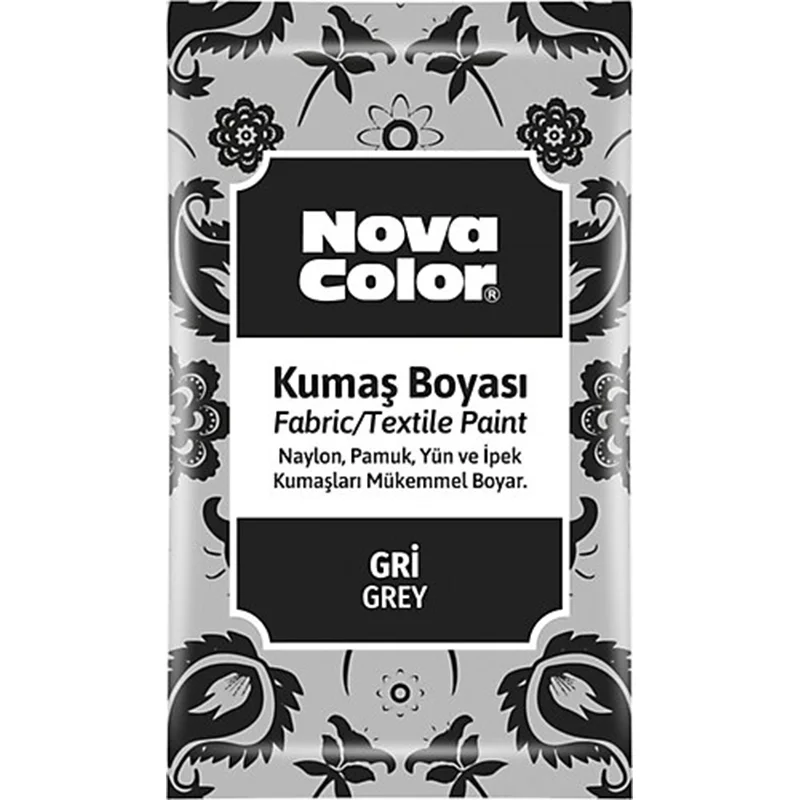 NOVA COLOR TOZ KUMAŞ BOYASI GRİ 12 GR NC-908 (Best)