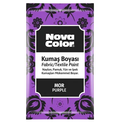 NOVA COLOR TOZ KUMAŞ BOYASI MOR 12 GR NC-907 (Best)