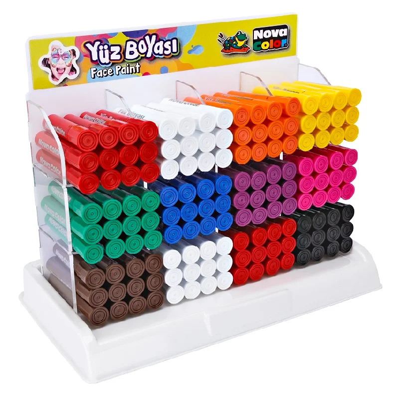 NOVA COLOR YÜZ BOYASI 144 LÜ STAND NC-200 (Best)