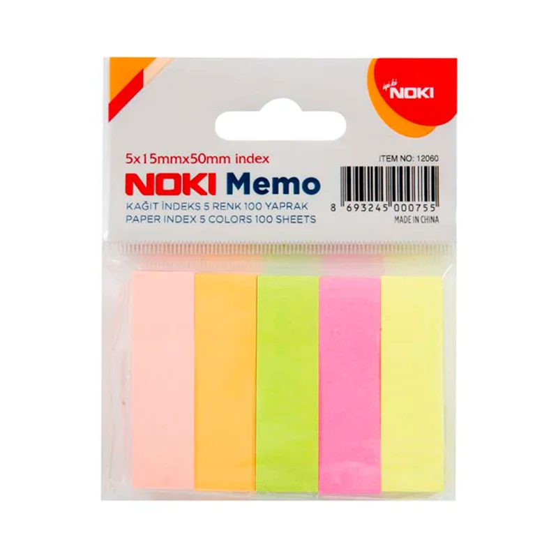 NOKİ MEMO KAĞIT İNDEX AYRAÇ 5X15x50MM 500 LÜ 12060 (Best)