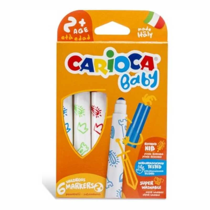CARIOCA 6 RENK BABY JUMBO DAMGA KEÇELİ KALEM 42279
