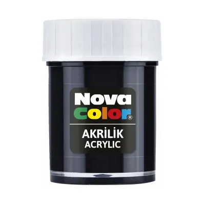 NOVA COLOR AKRİLİK BOYA SİYAH ŞİŞE NC-174 (Best)