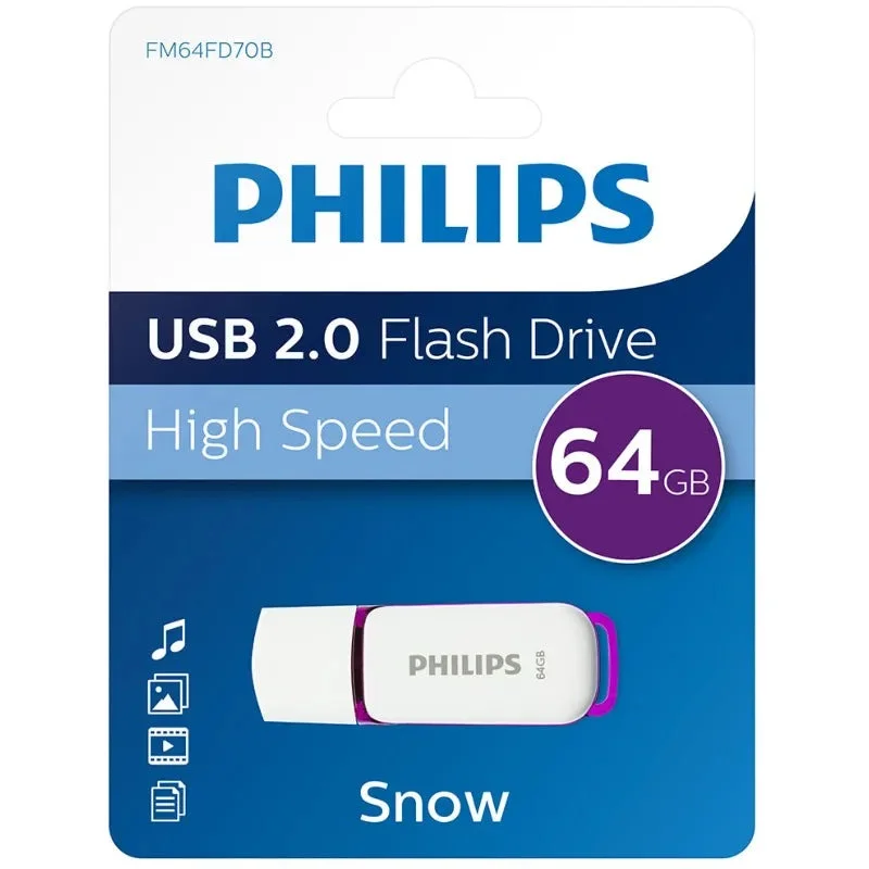 PHILIPS 64 GB SNOW USB2.0 BELLEK FM64FD70B (Best)