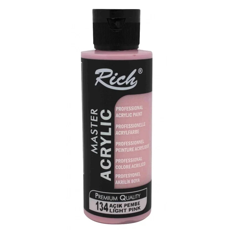 RICH AKRİLİK BOYA 134 AÇIK PEMBE 120 cc (Best)
