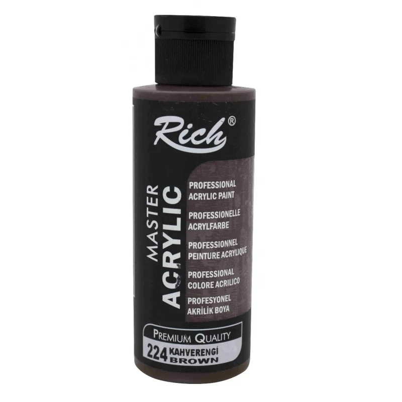 RICH AKRİLİK BOYA 224 KAHVERENGİ 120 cc (Best)