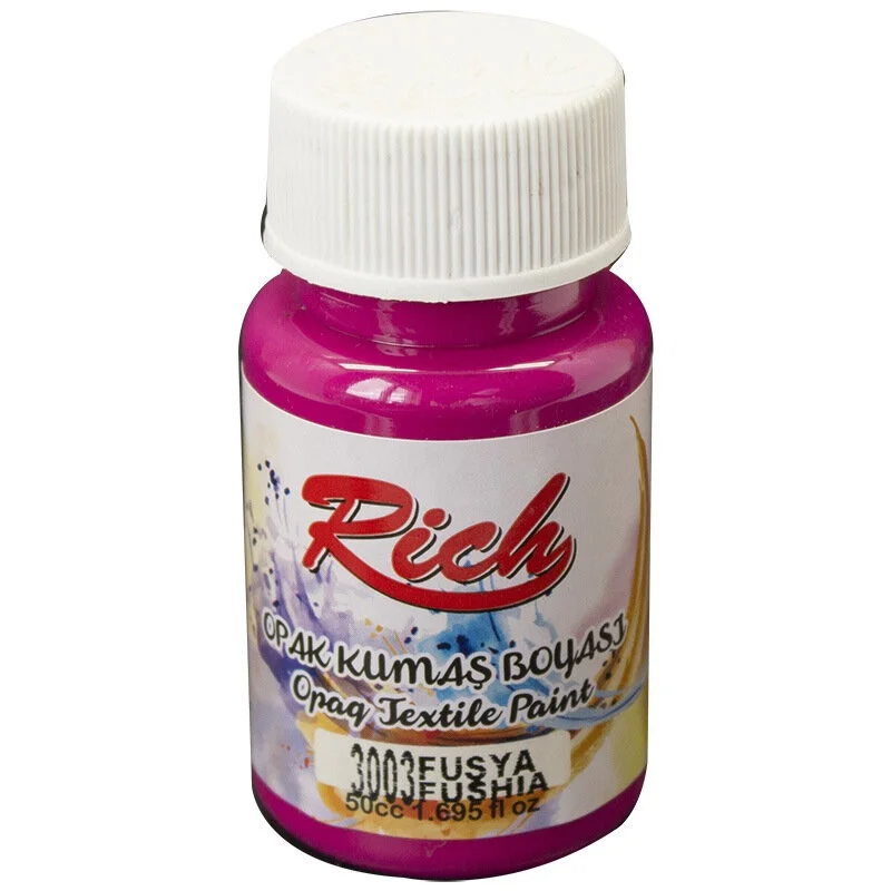 RICH AKRİLİK KUMAŞ BOYASI 01715 FUŞYA 50 cc. (Best)