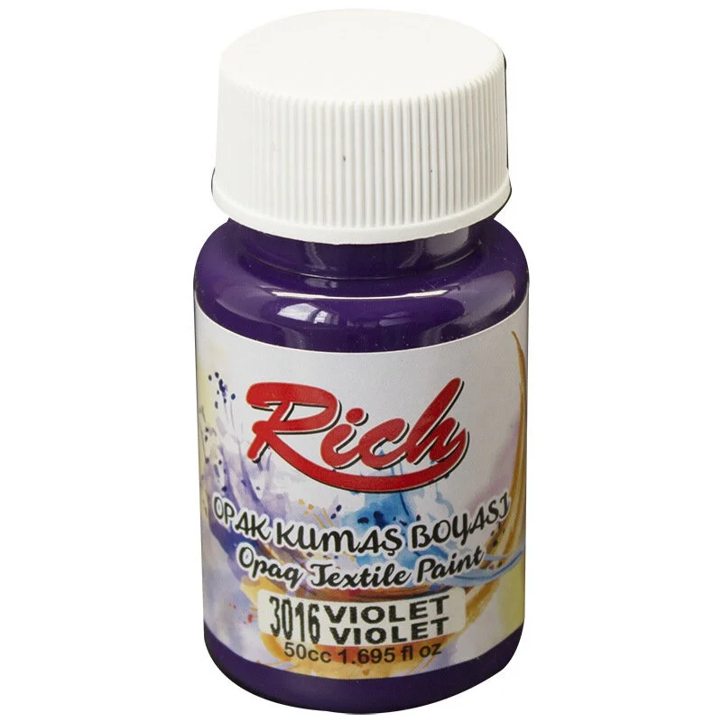 RICH AKRİLİK KUMAŞ BOYASI 01923 VİOLET 50 cc. (Best)