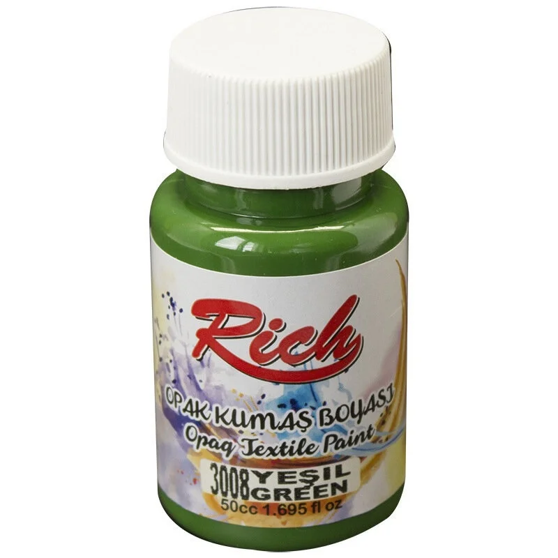 RICH AKRİLİK KUMAŞ BOYASI 03468 YEŞİL 50 cc. (Best)