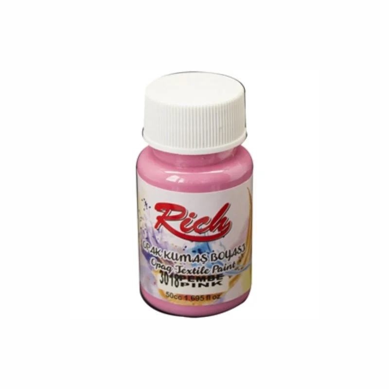 RICH AKRİLİK KUMAŞ BOYASI 03479 PEMBE 50 cc. (Best)