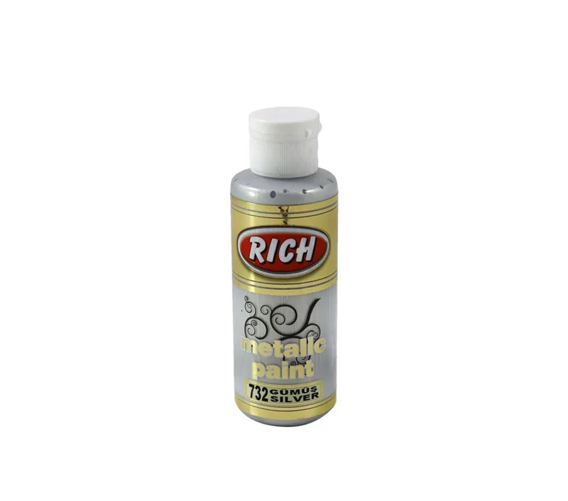 RICH METALİK AKRİLİK BOYA 03962 GÜMÜŞ 120 cc (Best)