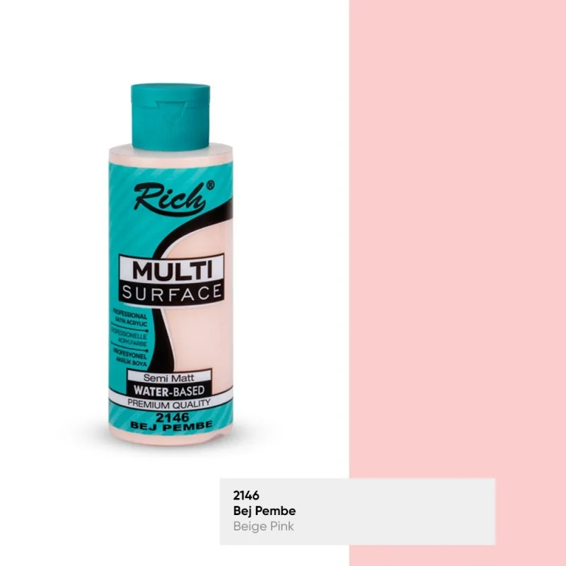 RICH MULTİ AKRİLİK BOYA 2146 BEJ PEMBE 120 cc (Best)