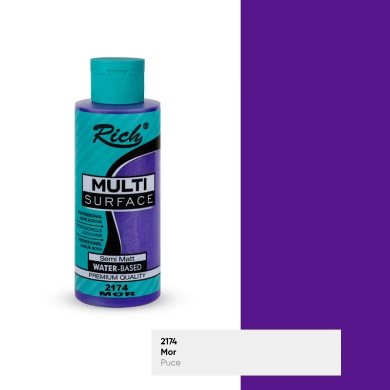 RICH MULTİ AKRİLİK BOYA 2174 MOR 120 cc (Best)