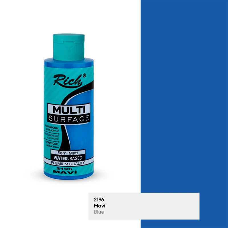RICH MULTİ AKRİLİK BOYA 2196 MAVİ 120 cc (Best)