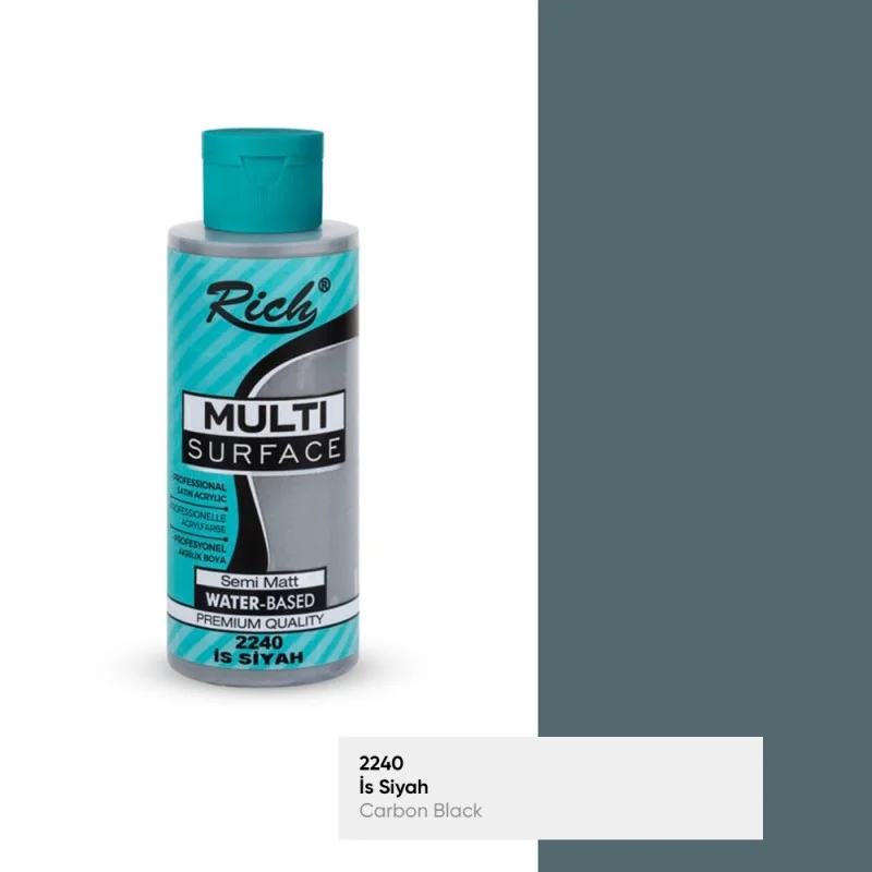RICH MULTİ AKRİLİK BOYA 2240 İS SİYAH 120 cc (Best)