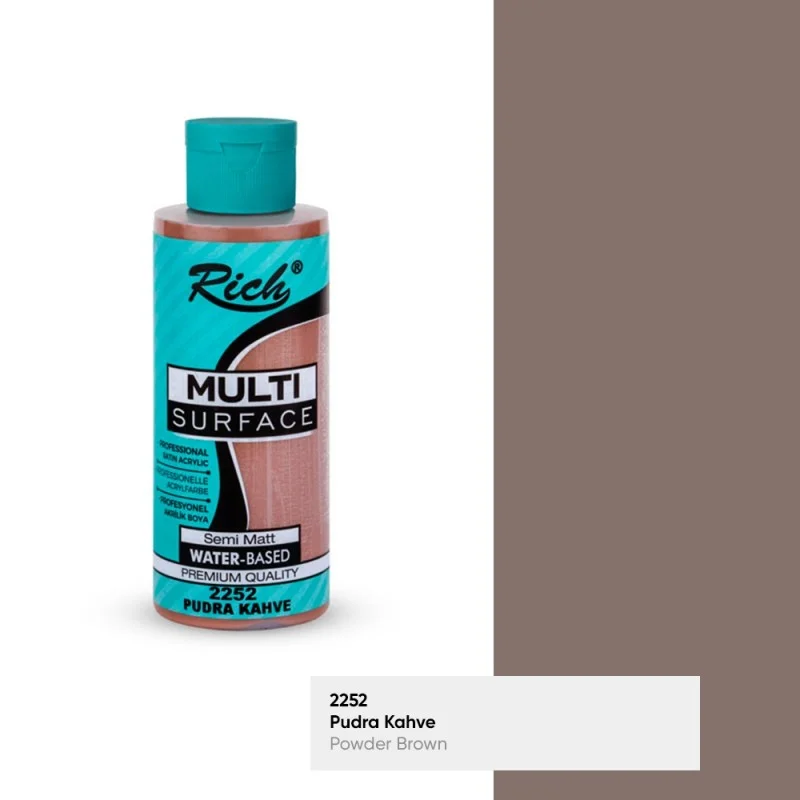 RICH MULTİ AKRİLİK BOYA 2252 PUDRA KAHVE 120 cc (Best)