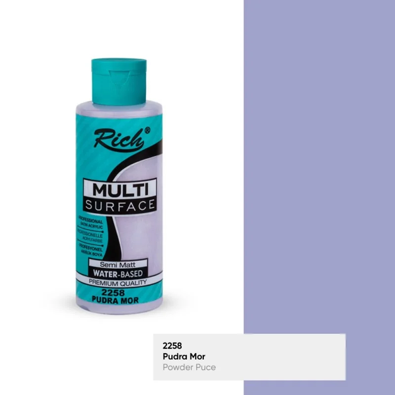 RICH MULTİ AKRİLİK BOYA 2258 PUDRA MOR 120 cc (Best)