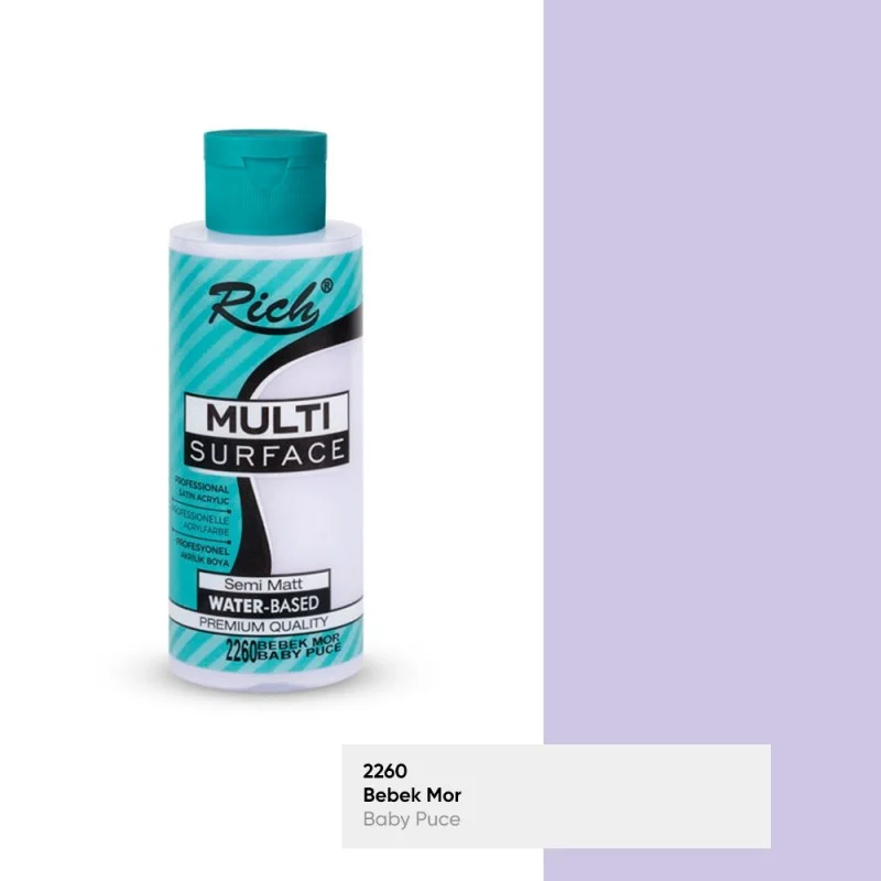 RICH MULTİ AKRİLİK BOYA 2260 BEBEK MOR 120 cc (Best)