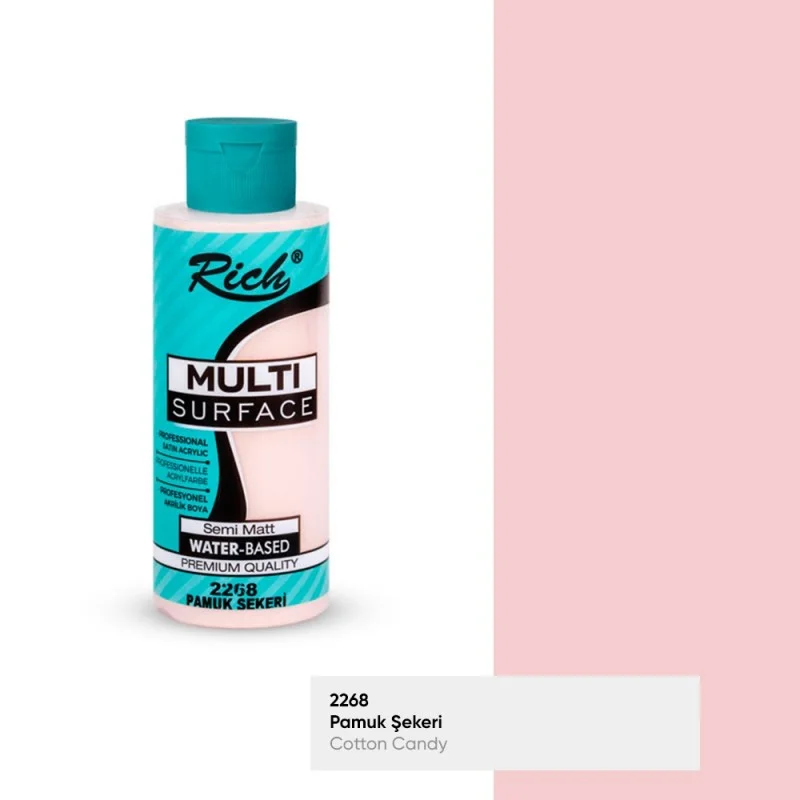 RICH MULTİ AKRİLİK BOYA 2268 PAMUK ŞEKERİ 120 cc (Best)