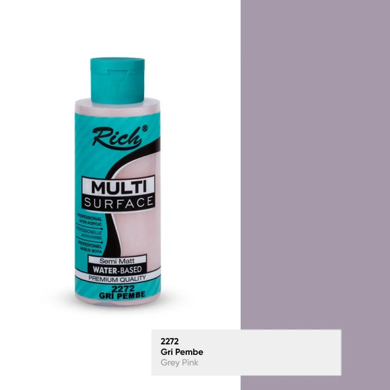 RICH MULTİ AKRİLİK BOYA 2272 GRİ PEMBE 120 cc (Best)