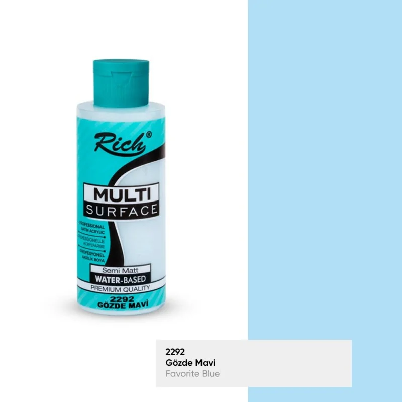 RICH MULTİ AKRİLİK BOYA 2292 GÖZDE MAVİ 120 cc (Best)