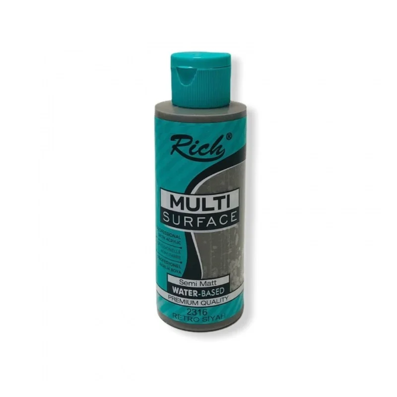 RICH MULTİ AKRİLİK BOYA 2316 RETRO SİYAH 120 cc (Best)