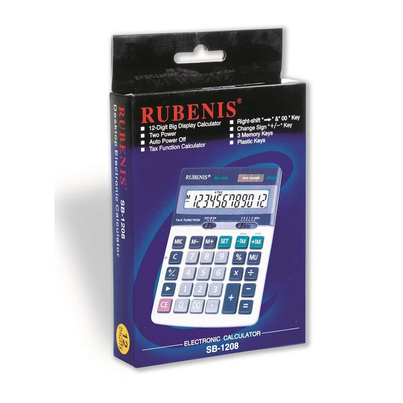 RUBENIS SB-1208 MASA TİPİ HESAP MAKİNESİ 12 HANE (Best)