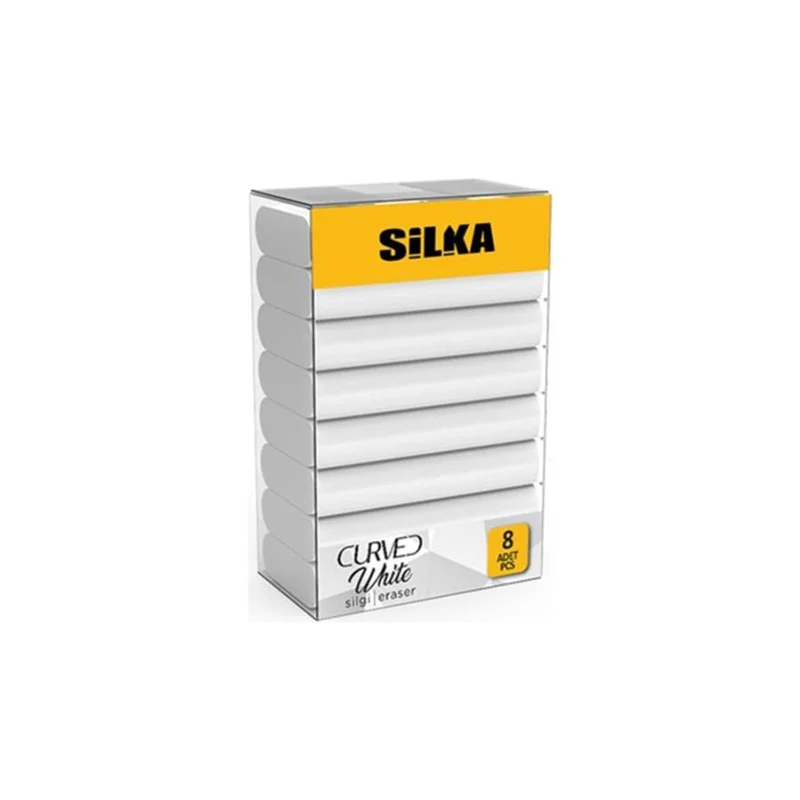 SİLKA CURVED BEYAZ SİLGİ 8 Lİ SG.52 (Best)